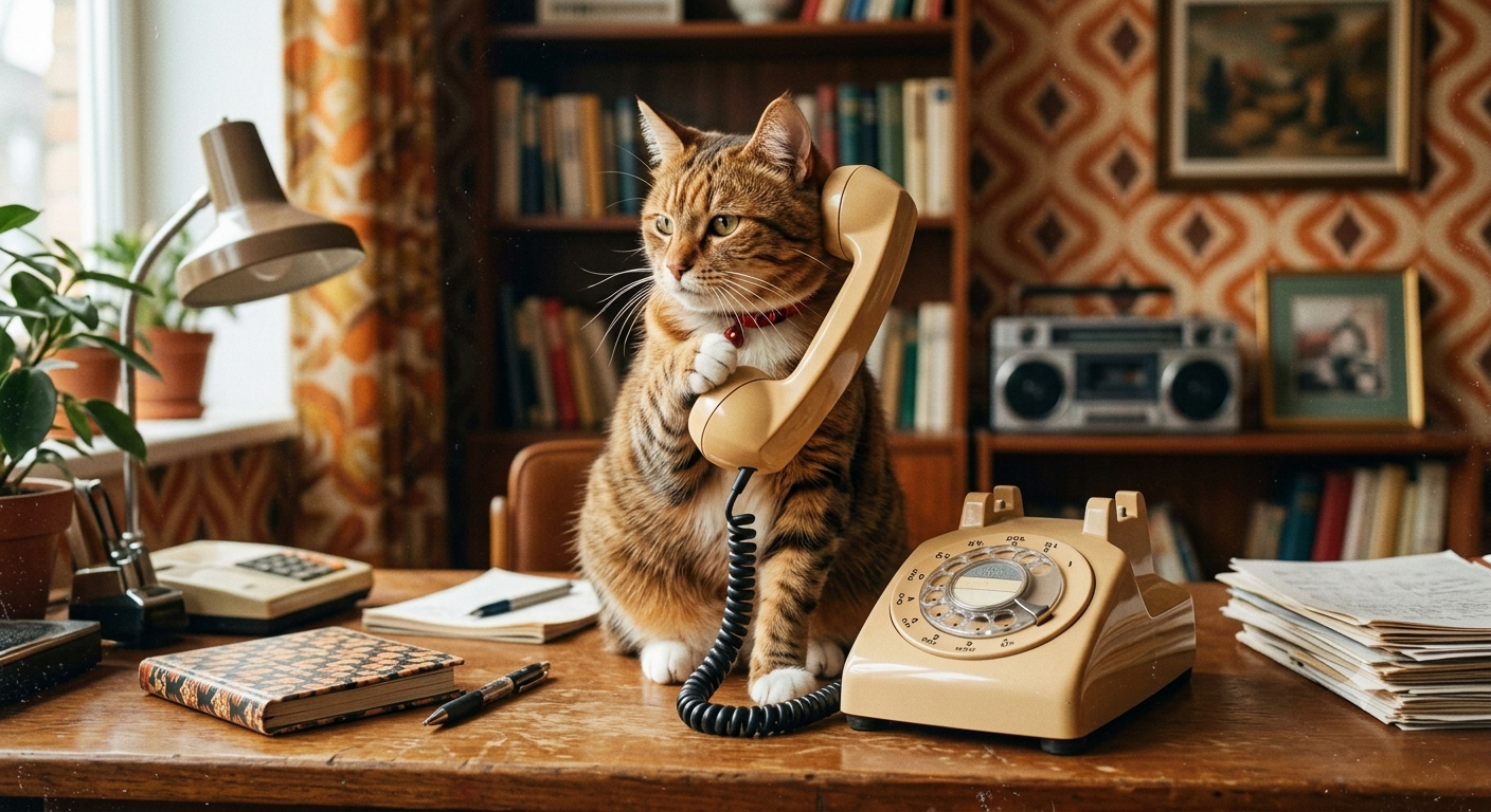 Lustige Katzenillustration