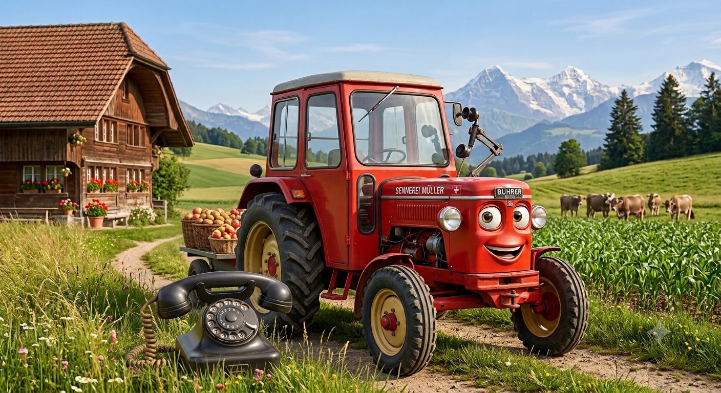 Illustrierter Traktor